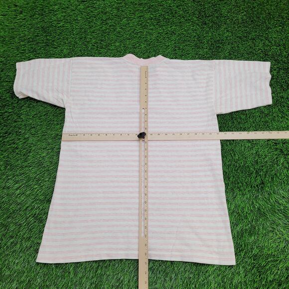 Vintage 90s Tahoe Shirt Large 21x27 Pink White - Picture 3 of 12